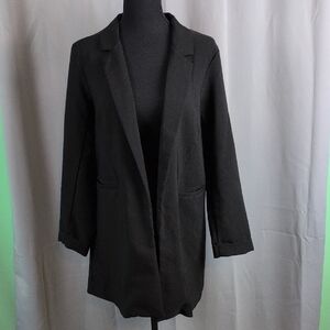 Have LA Classic‎ Black Longline Blazer Large Open Front